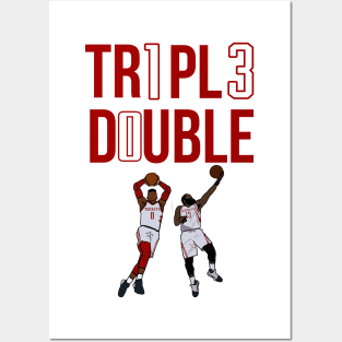 Triple Double 'James Harden X Russell Westbrook' NBA Houston Rockets Posters and Art